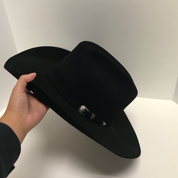 wrangler sheepskin leather cowboy hat